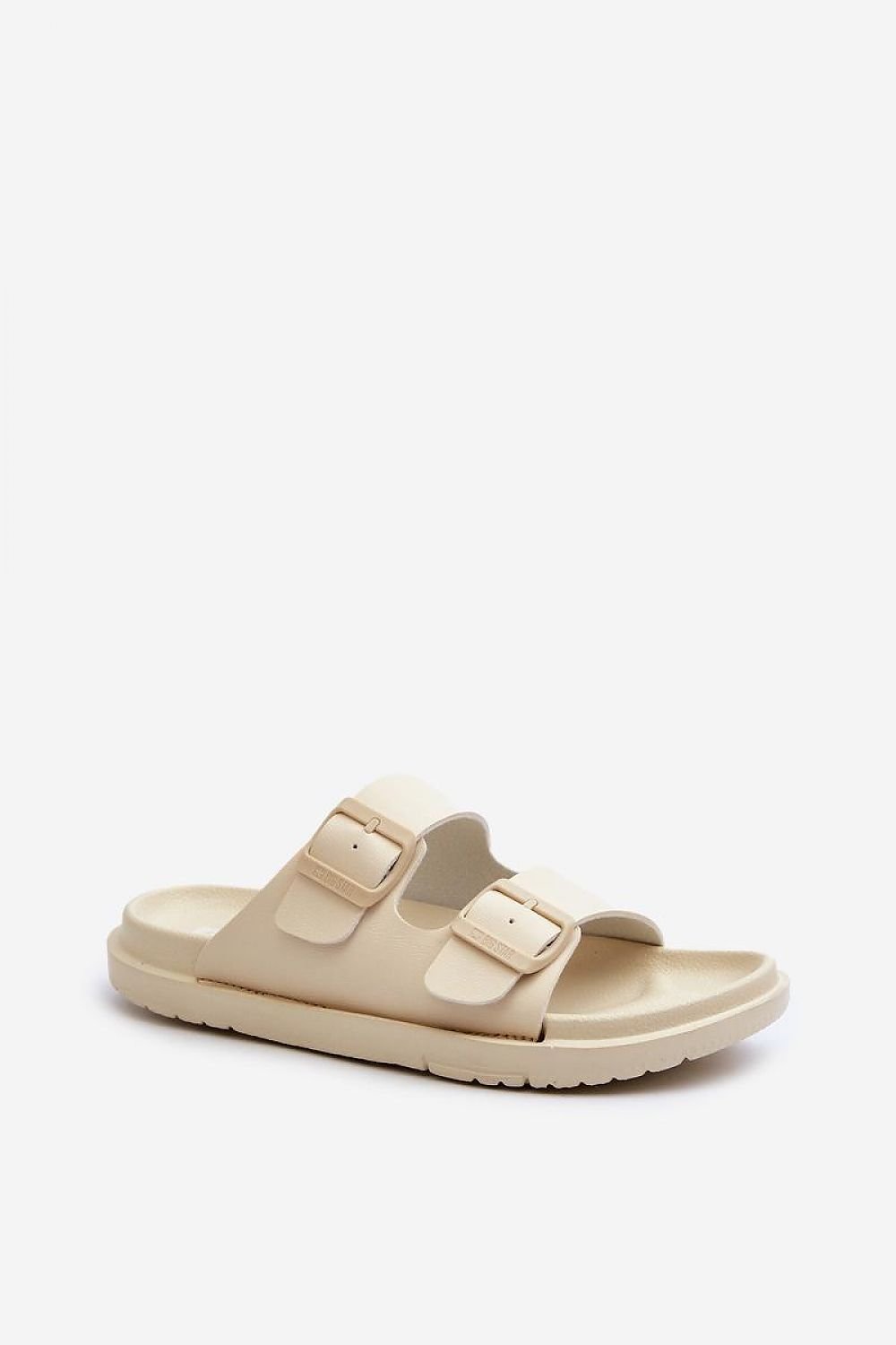 Beige Buckle Sandals