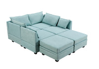 Modern Large U-Shape Modular Sectional Sofa w/ Reversible Chaise & Storage Seat