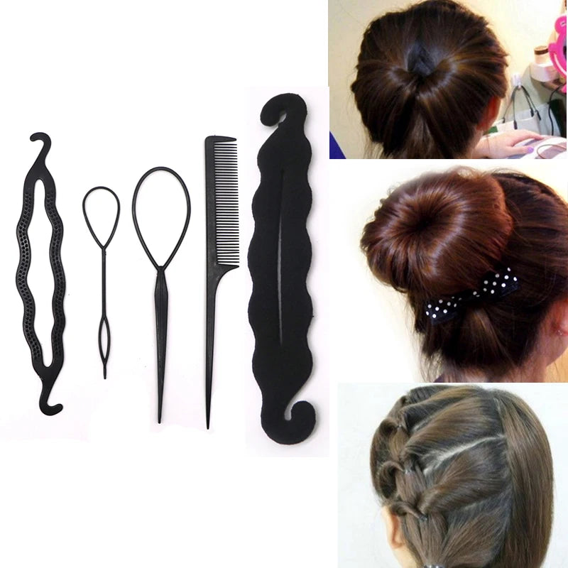 Magic Hair Styling Accessories - DIY Hair Braiding Braider, Twist, Bun Tools