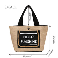 Summer Beach Large Capacity Tassel Shoulder Linen Totes