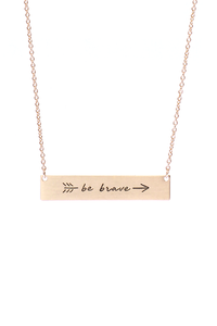 "Be Brave" Bar Necklace