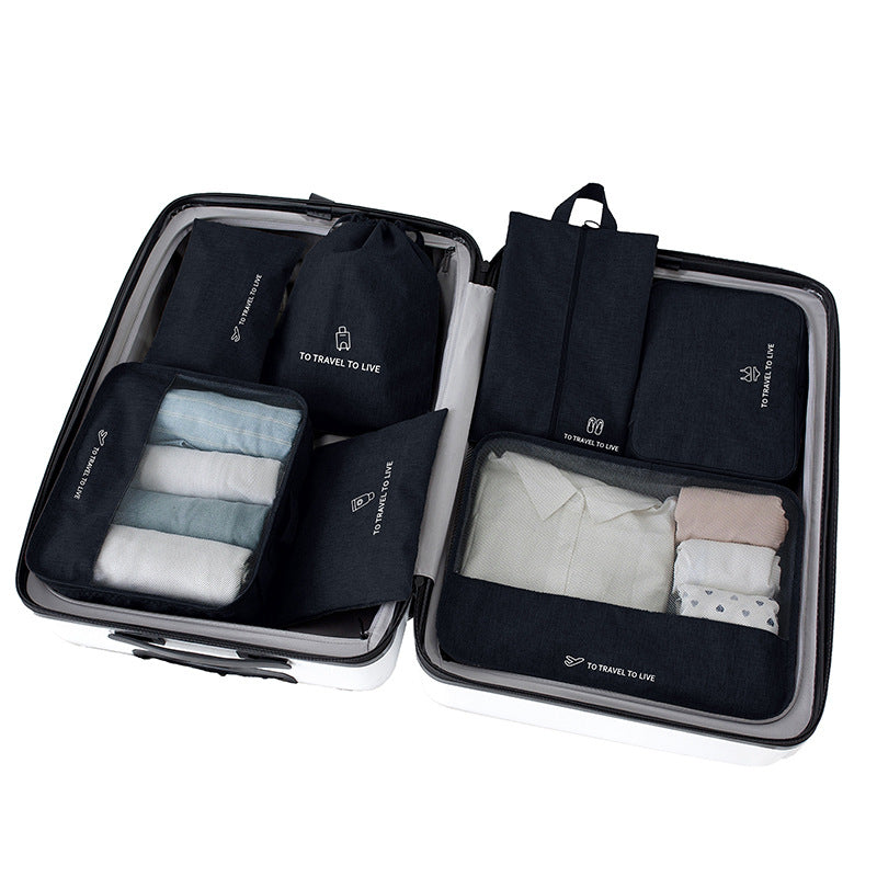 7 in 1 Travel Organizer Compression Luggage  Packing Cubes (Multiple Colors)