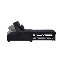 Living Room Bed Room Furniture With Black Linen Fabric Recliner Chair Bed