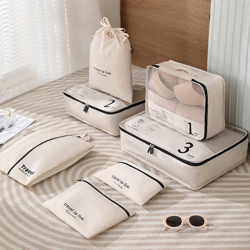 7 Pc Packing Cubes Set for Large Capacity Travel Bags/Luggage