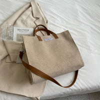 LEFTSIDE Large Corduroy Tote for Anything & Everything