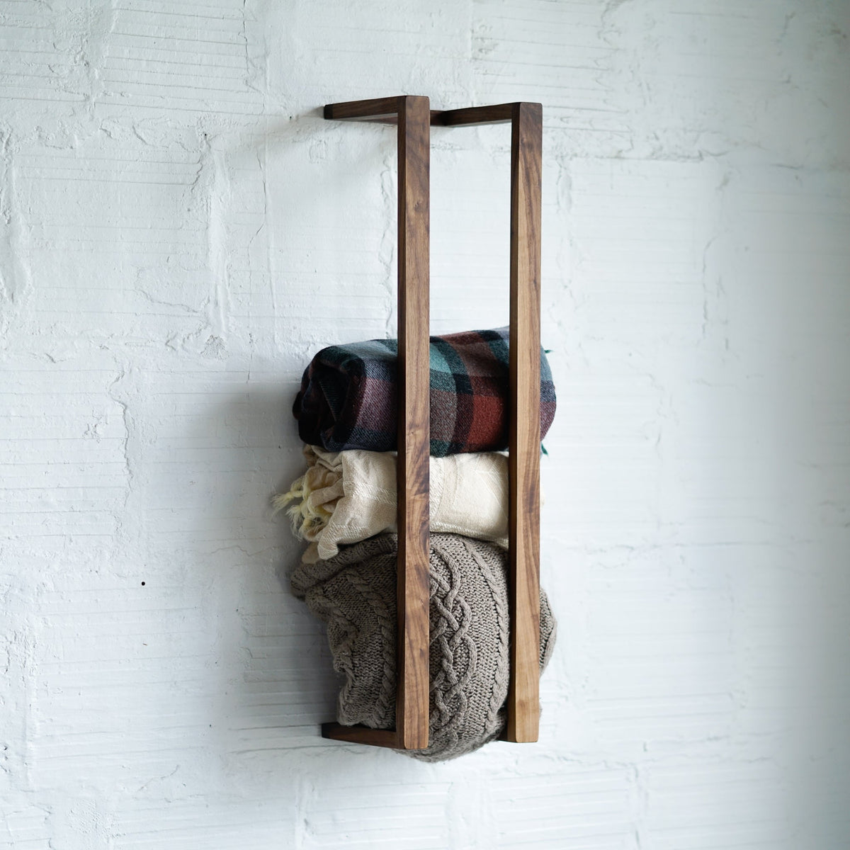 Wood Blanket or Towel Wall Rack