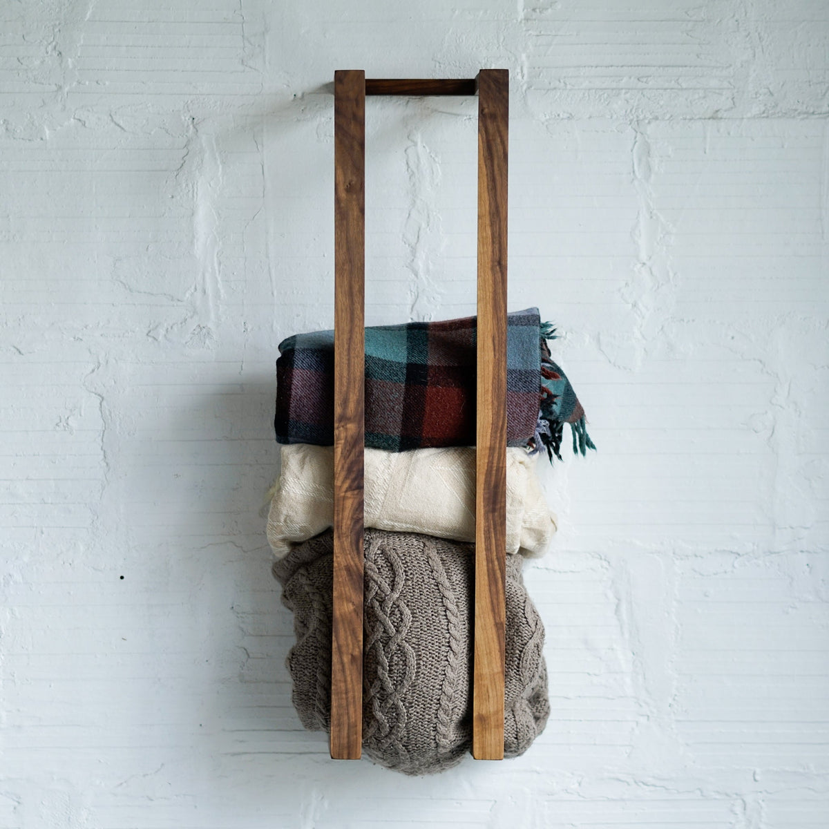 Wood Blanket or Towel Wall Rack