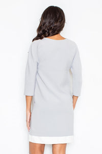 Smooth Two Tone Dress By Figl