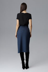 Its a Wrap - Angle Tie Dark Blue Skirt