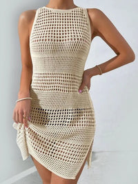 Ivory Crochet Retro Cover Up