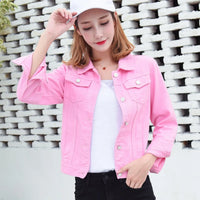 Candy Colors Short Denim Jean Jacket