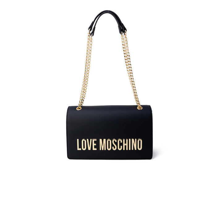 Love Moschino - Double Gold Chain Strap Women's Bag/Purse - BLACK