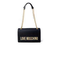 Love Moschino - Double Gold Chain Strap Women's Bag/Purse - BLACK