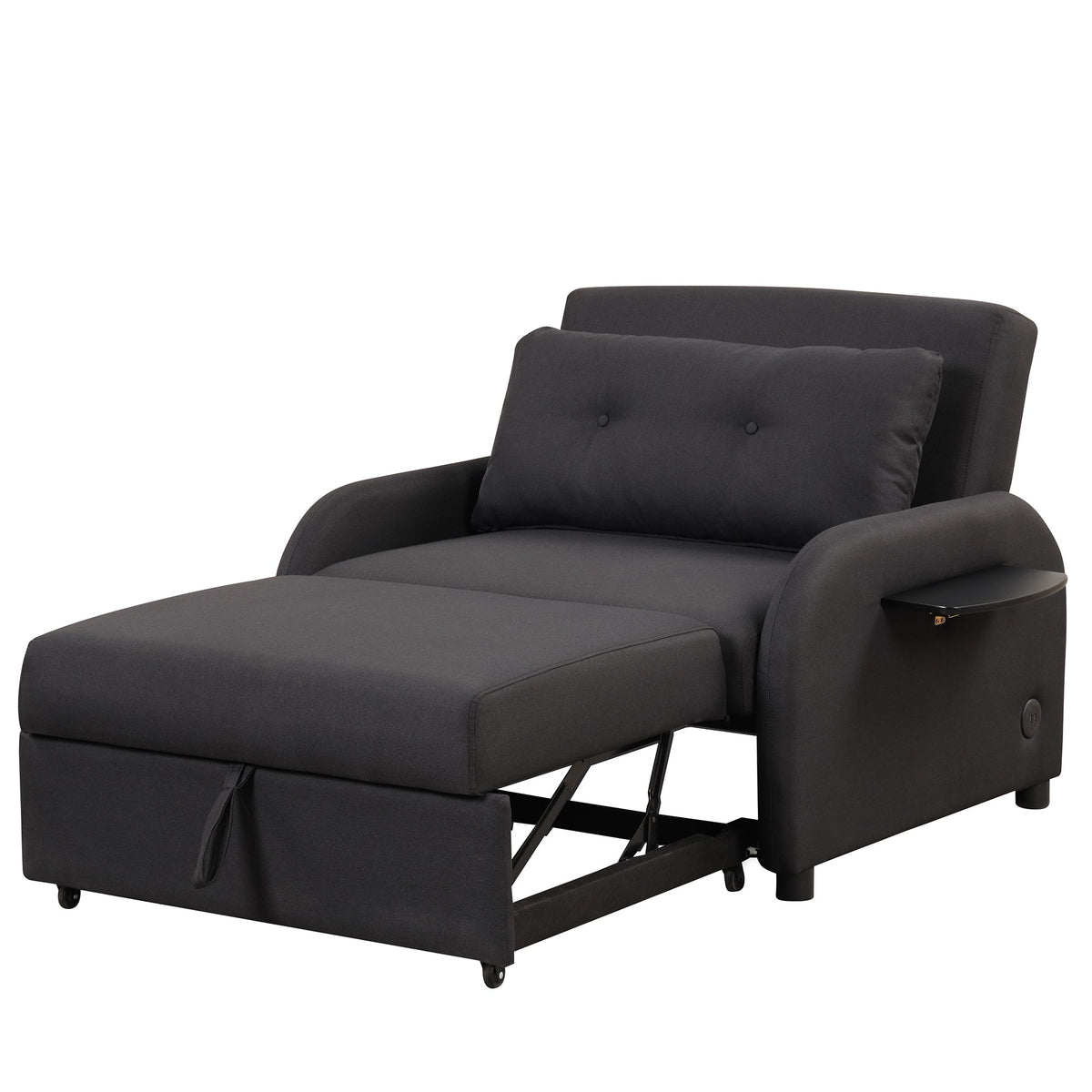 Pull Out Sofa Sleeper 3 in 1 With 2 Wing Table and USB Charge