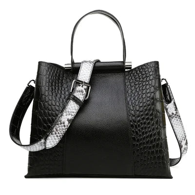 High Quality Sexy Boa Pattern Embossed Leather Lady Shoulder Crossbody Handbags Designer Women Messenger Totes Bag New