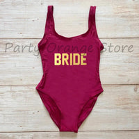 Bachelor Party Sexy One Piece Swimsuit BRIDE & SQUAD