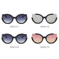 LENOX | Women Cut Out Round Cat Eye Fashion Style Vogue Sunglasses