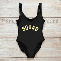 Bachelor Party Sexy One Piece Swimsuit BRIDE & SQUAD