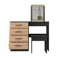 Makeup Dressing Table Roxx, Bedroom, Black / Pine