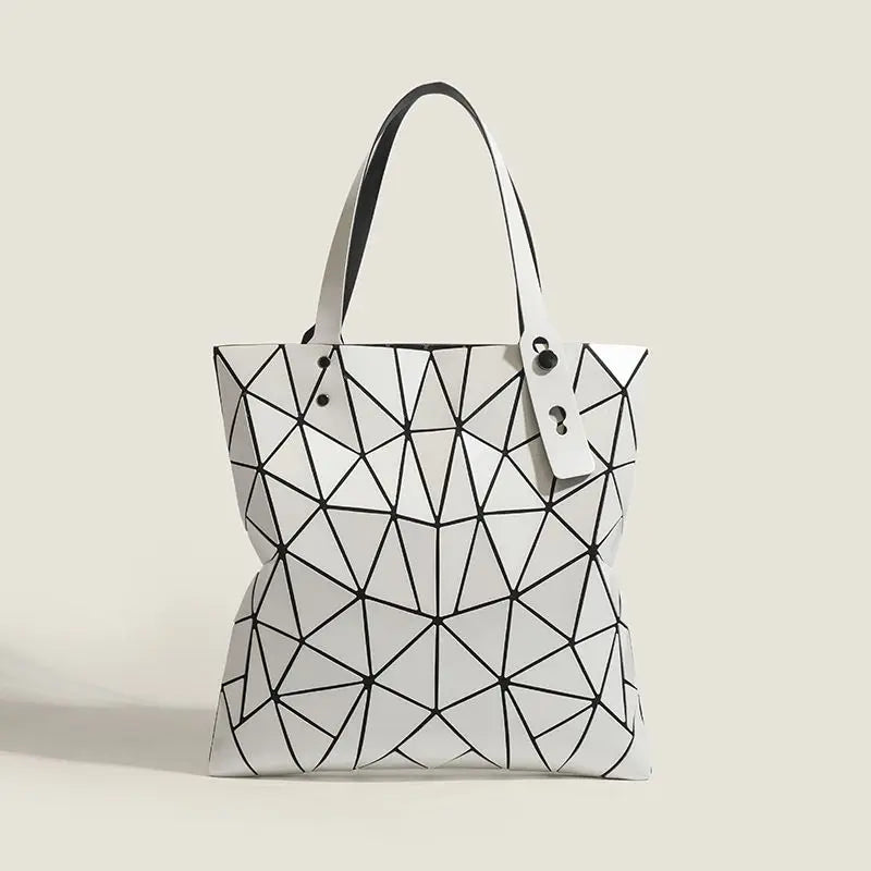 Luminous Bao Reflective Geometric Quilted Shoulder Bags/Totes (Multi Colors)