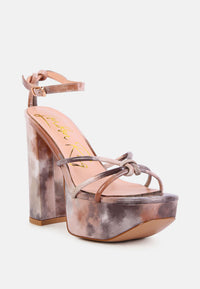 Prisma Tie-Dye High Platform Heeled Sandals