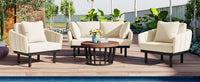 Luxury Modern 4-Piece Outdoor Iron Frame Conversation Patio Set