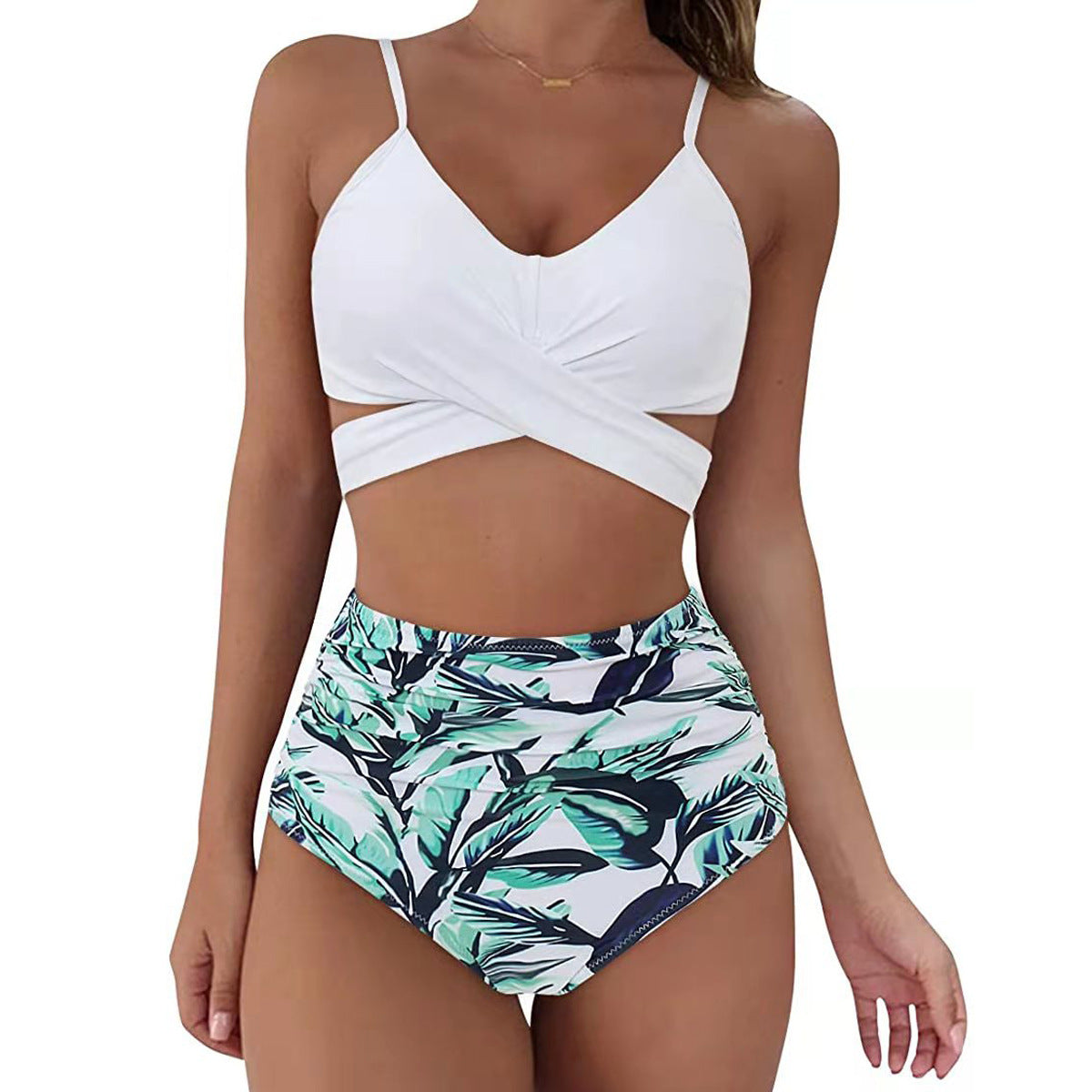 Wrap Push Up High Waisted Bikini 2 piece set (Multiple Colors)