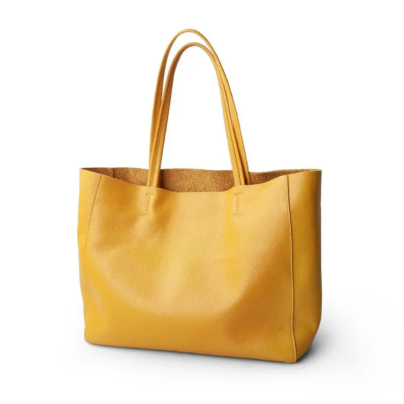 Luxury Soft Leather Large Tote Bag (Multiple Colors/Sizes)