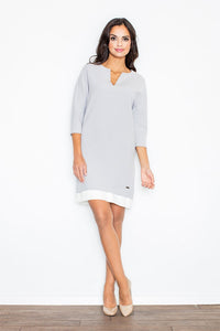 Smooth Two Tone Dress By Figl