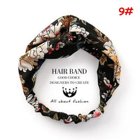 Twist Cross Floral Elastic Knotted Headband (multiple colors)