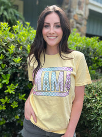 Rainbow Checkered Mama Tee