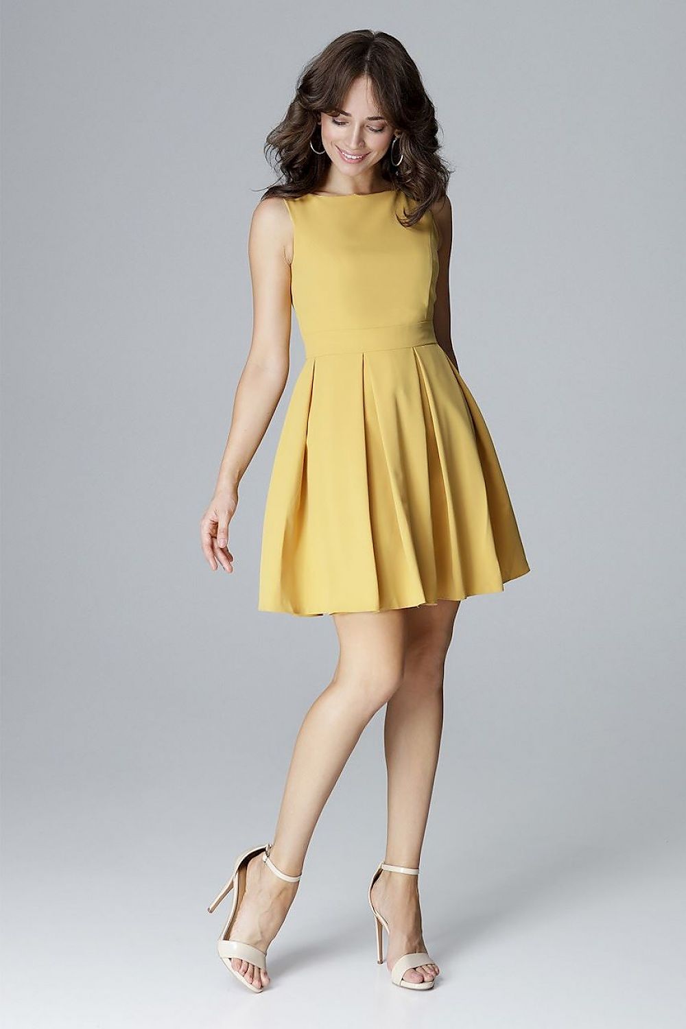 Sunshine Yellow Cocktail Dress By Lenitif