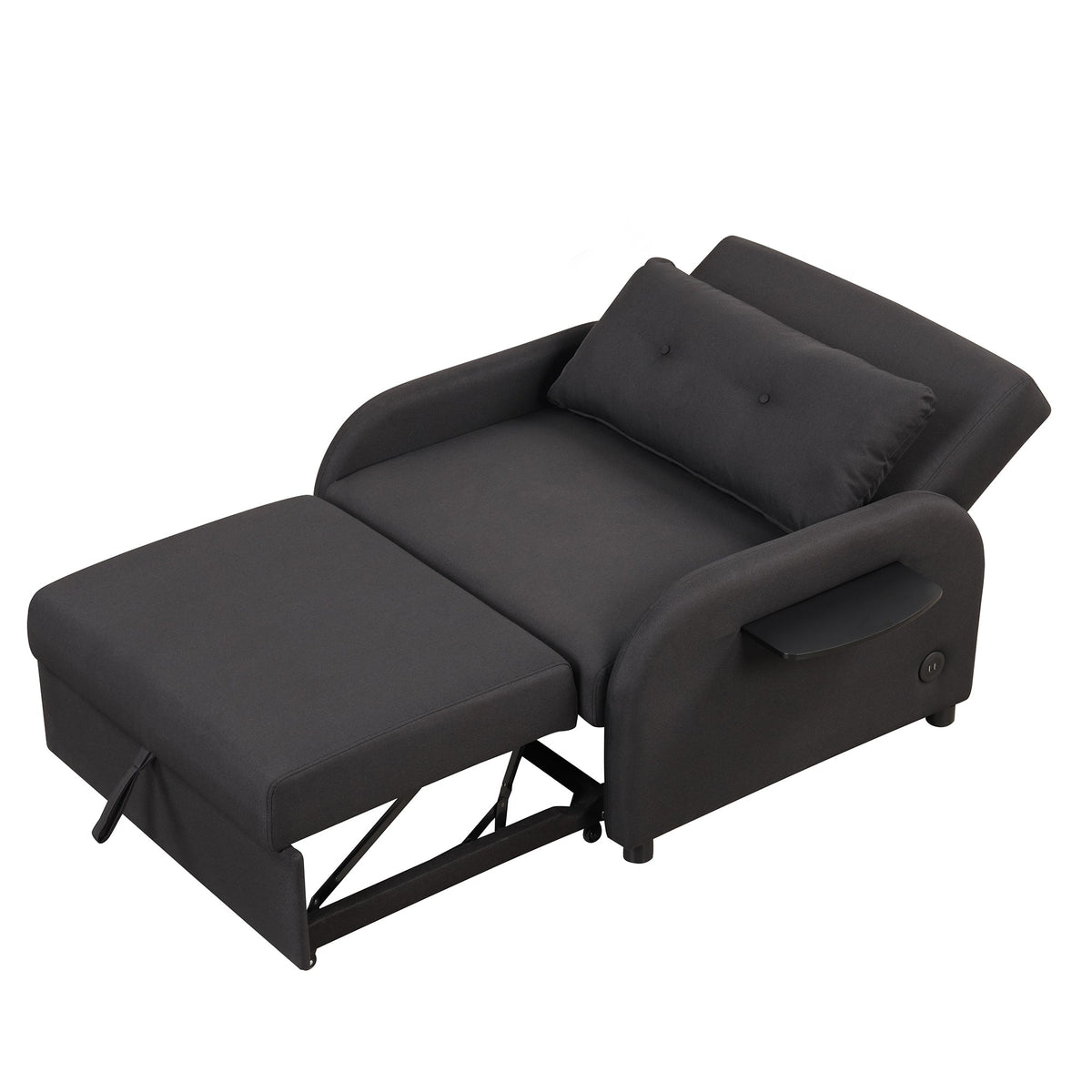 Pull Out Sofa Sleeper 3 in 1 With 2 Wing Table and USB Charge