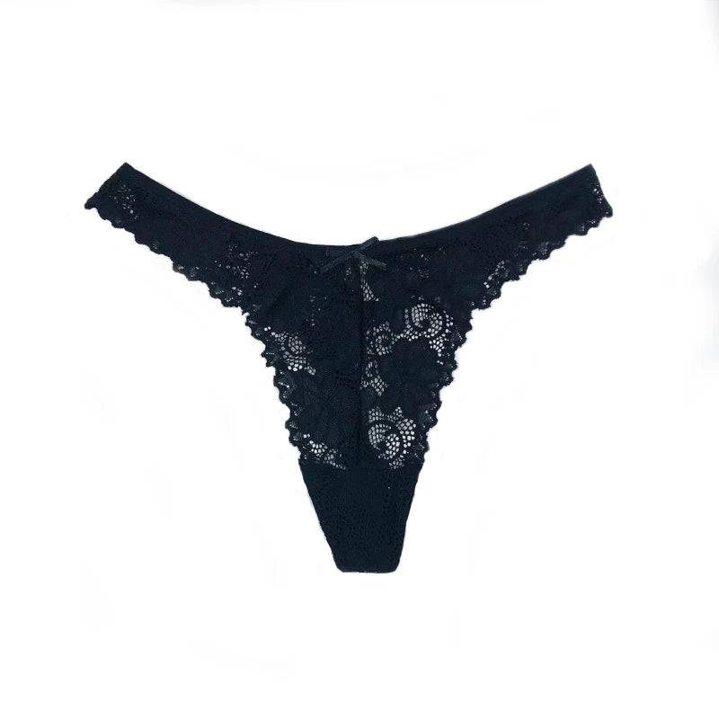 Delicate Lace Low Waist Panties Thong Lingerie