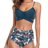 Wrap Push Up High Waisted Bikini 2 piece set (Multiple Colors)