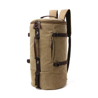 Scione Canvas Luggage Duffel Cylinder Bag  Mountaineering Backpack