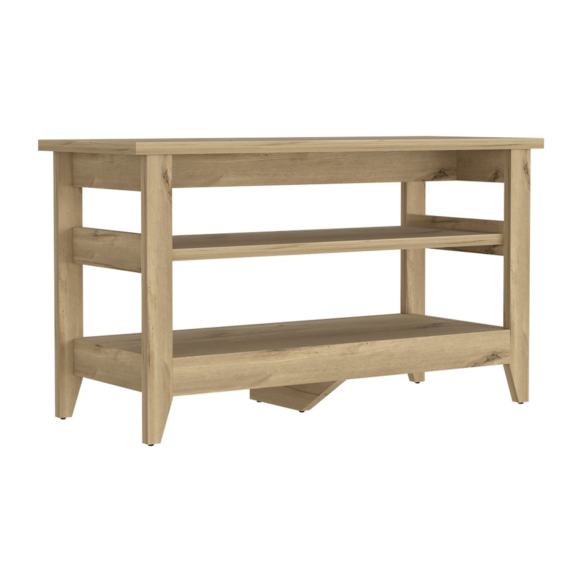 Storage Bench Susho, Upper and Lower Shelf - Light Oak