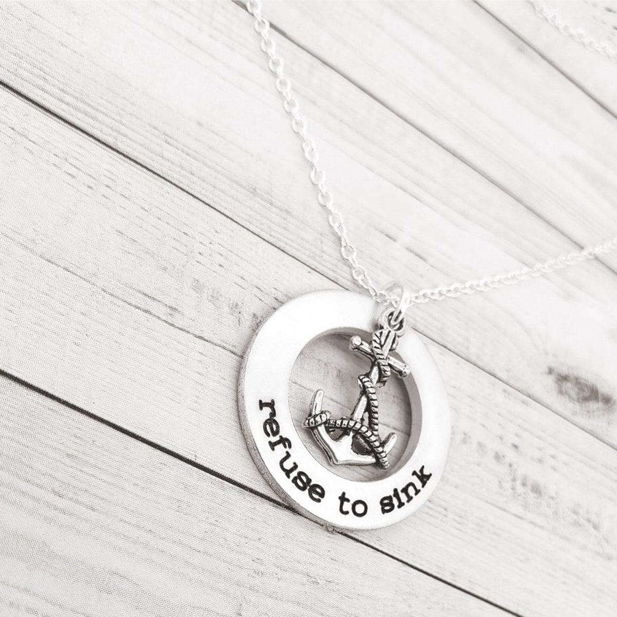 Refuse to Sink Washer Necklace