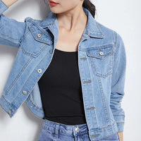 Candy Colors Short Denim Jean Jacket