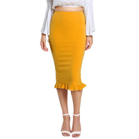 Mango Split Ruffle Pencil Skirt