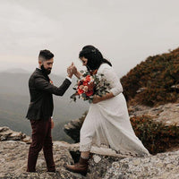 Bestseller Ivory Wrap Lace Boho Wedding Dress