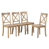 Modern 5 Piece Dining Table Set - Round Table and 4 Chairs