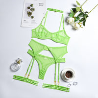 3 Piece Mesh Lingerie Set (Multiple Color Options)