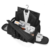 High Quality Wholesale Business Suit Duffel Bag w/ Shoe Compartment in Black