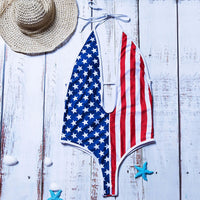 4th of July American Flag Printed One Piece Swimsuits (Two Style Options)