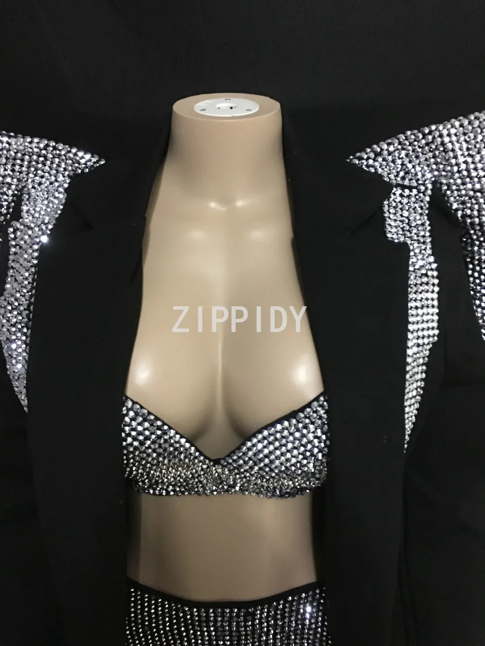 The Diva - Rhinestone Studded Shorts, Top and Jacket