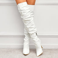 Over-The-Knee Stretch High Heel Thigh-High Boots