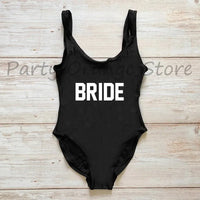 Bachelor Party Sexy One Piece Swimsuit BRIDE & SQUAD