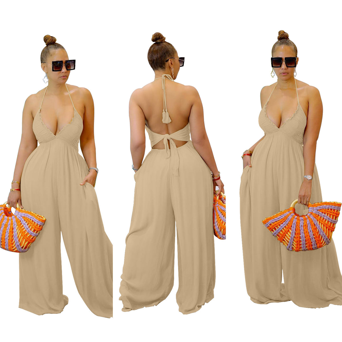 Slingback Jumpsuits (Multiple Colors)