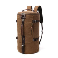 Scione Canvas Luggage Duffel Cylinder Bag  Mountaineering Backpack